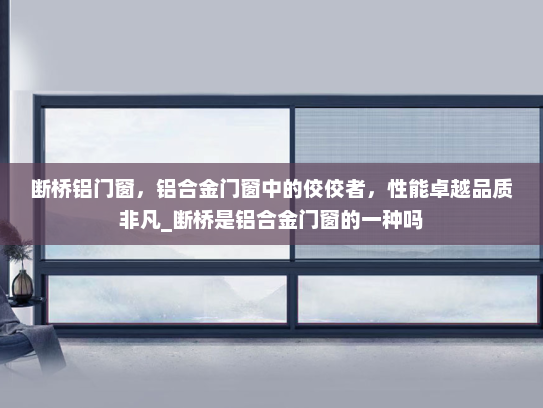 断桥铝门窗，铝合金门窗中的佼佼者，性能卓越品质非凡_断桥是铝合金门窗的一种吗